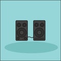 pair of speakers. Vector illustration decorative design Royalty Free Stock Photo