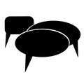 The pair of speech bubbles. Social icons