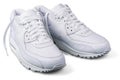 Pair of sporty shoes on white Royalty Free Stock Photo