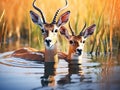 Pair of springbuck Royalty Free Stock Photo