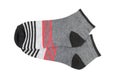 Pair striped socks isolated on a white background