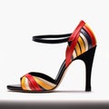 Stripy Tango Shoes with Flowers AI Generative