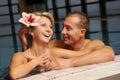 The pair in swimming pool Royalty Free Stock Photo