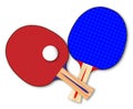 Pair Of Table Tennis Bats Royalty Free Stock Photo