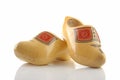 Pair of traditional Dutch wooden shoes Royalty Free Stock Photo