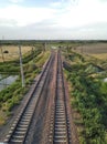 A pair of trainway Royalty Free Stock Photo