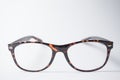 A pair of trendy brown eyeglasses Royalty Free Stock Photo