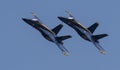 Pair Of US Navy Blue Angels Super Hornet Fighter Jets