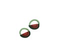 A pair of watermelon hair ties isolated on white background Royalty Free Stock Photo