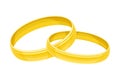 Pair of Wedding Golden Ring Closeup Vector Illustration