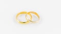 Pair wedding golden ring