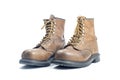 A pair of well worn Work Boots Royalty Free Stock Photo