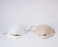 Pair of white face protection mask Royalty Free Stock Photo