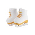 Pair of white figure skates Royalty Free Stock Photo