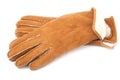 Pair of winter sheepskin gloves Royalty Free Stock Photo