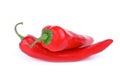 Pair of withered red sweet peppers