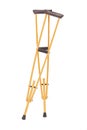 Pair of Wooden crutches on white