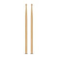 Pair of wooden drum sticks 3d vector object isolated on white, drummer musical equipment