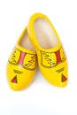 Pair of wooden shoes - klompen or clogs Royalty Free Stock Photo