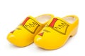 Pair of wooden shoes - klompen or clogs Royalty Free Stock Photo