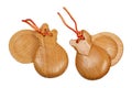 A pair of wooden spanish castanets Royalty Free Stock Photo
