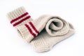 Pair of woollen hand-made socks