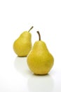 A pair of yellow pears