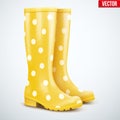 Pair of yellow rain boots