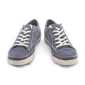 Pair of youth shoes blue, front