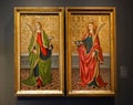 Paired paintings of martyrs Saint Lucy and Saint Agatha