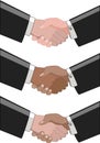 Pairs of Multiracial Businessmen Shaking Hands