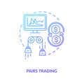 Pairs trading concept icon