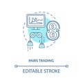 Pairs trading concept icon