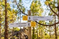 Paisaje Lunar and Vilaflor hiking route sign