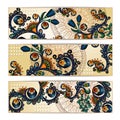 Paisley batik background. Ethnic tribal cards.