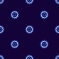 Paisley boho indigo blue or Porcelain blue chic fashion style design for seamless pattern background