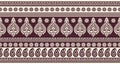 Paisley border with tribal design elements Royalty Free Stock Photo