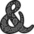 Paisley capital ampersand symbol