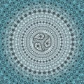 Paisley circle background .Oriental motif