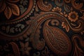 Paisley close up shot. dark background. Royalty Free Stock Photo