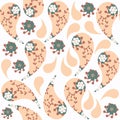 Paisley colorful gentle seamless pattern. It is located in swatch menu. Vector image, colorful illustration. Ornate background Royalty Free Stock Photo