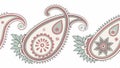 Paisley corner vector design, teardrop motif for decorative accents and textile designs Generative AI