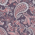 Paisley damask background. Vector vintage pattern. Royalty Free Stock Photo