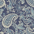 Paisley damask background. Vector vintage pattern. Royalty Free Stock Photo