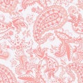 Paisley damask background. Vector vintage pattern. Royalty Free Stock Photo