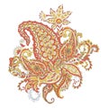 Paisley Damask ornament. Isolated Vector illustration. Royalty Free Stock Photo