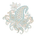 Paisley Damask ornament. Isolated Vector illustration. Royalty Free Stock Photo