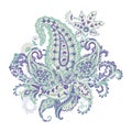 Paisley Damask ornament. Isolated Vector illustration. Royalty Free Stock Photo