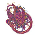 Paisley Damask ornament. Isolated Vector illustration Royalty Free Stock Photo