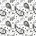 Paisley elegance seamless pattern of beautiful cucumbers Turkish, Indian, Persian.